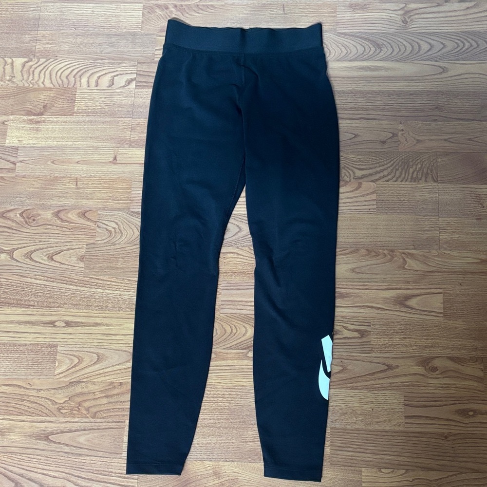 Nike Black Leggings with White Accent